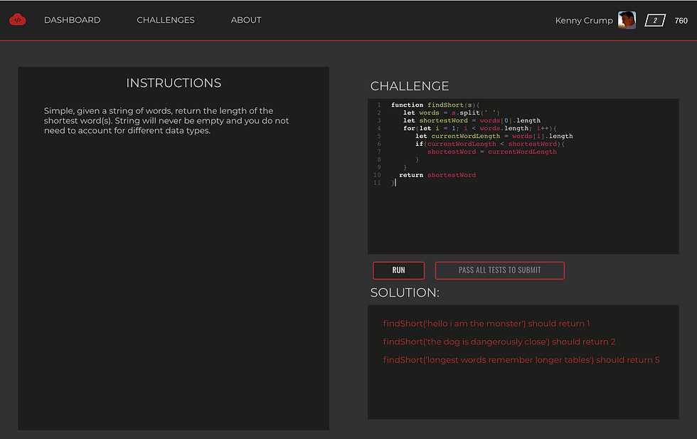 Challenge Page