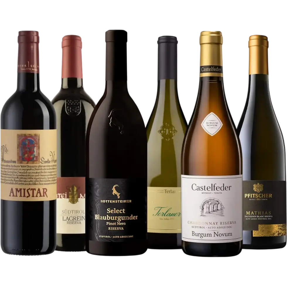 Südtiroler Sommelier Paket mit ausgewählten Spitzenweinen aus Südtirol für anspruchsvolle Genießer bei Weinwelt Probst