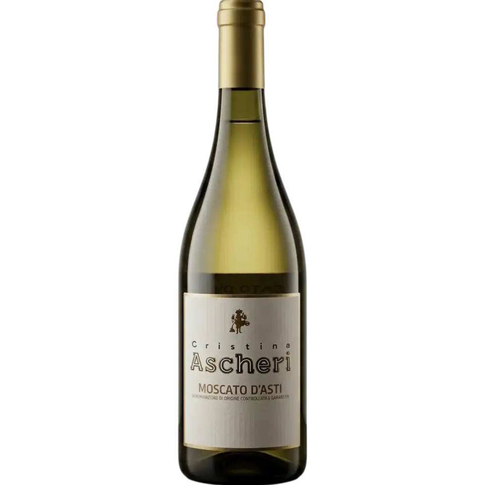 Moscato d’Asti Cristina Ascheri süßer Schaumwein mit floralen Noten, Pfirsich und feiner Frische