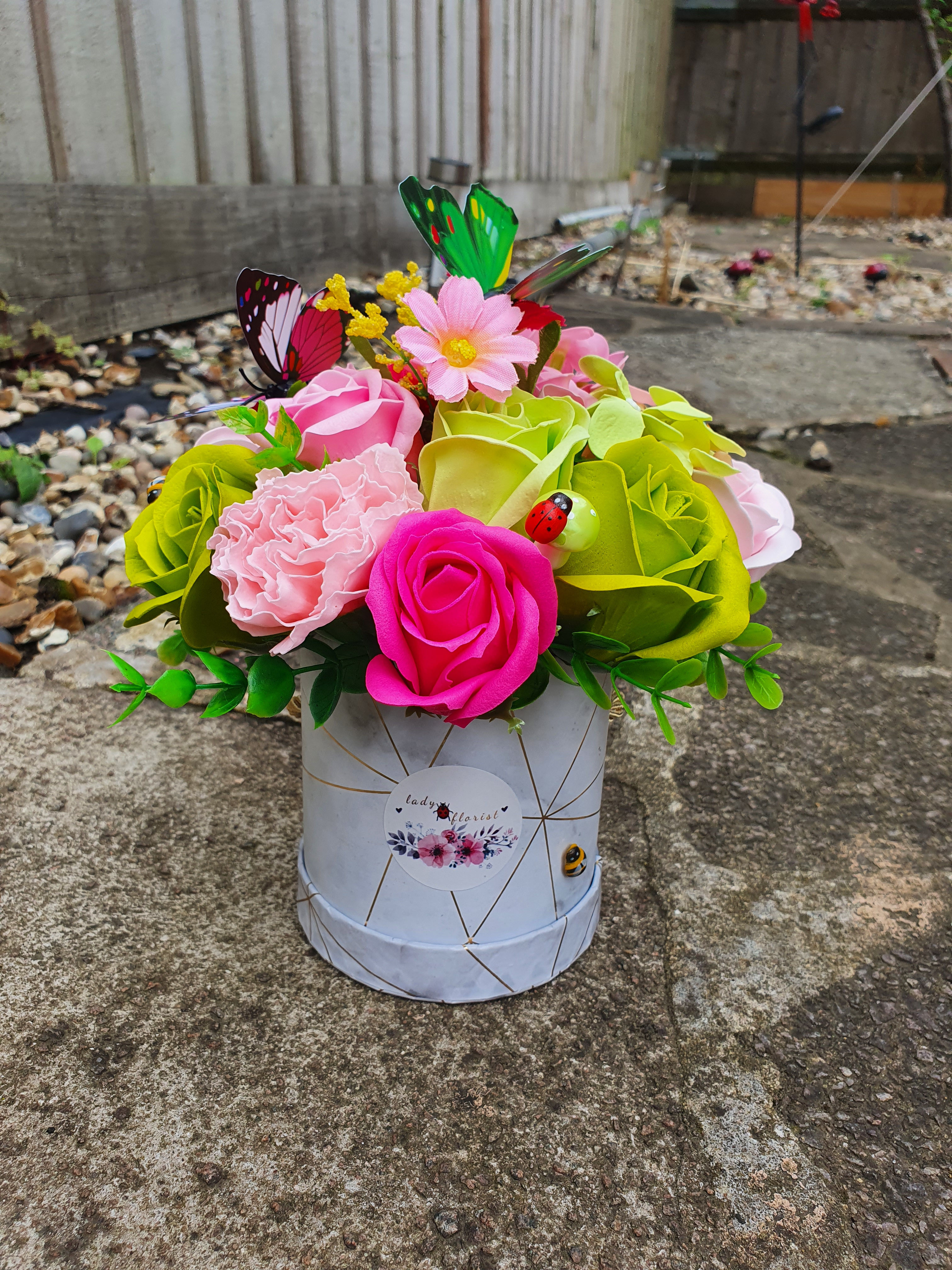 Soap Flower Arrangement