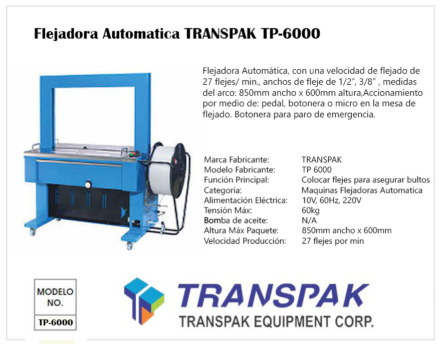 Flejadora automática Transpak TP-6000