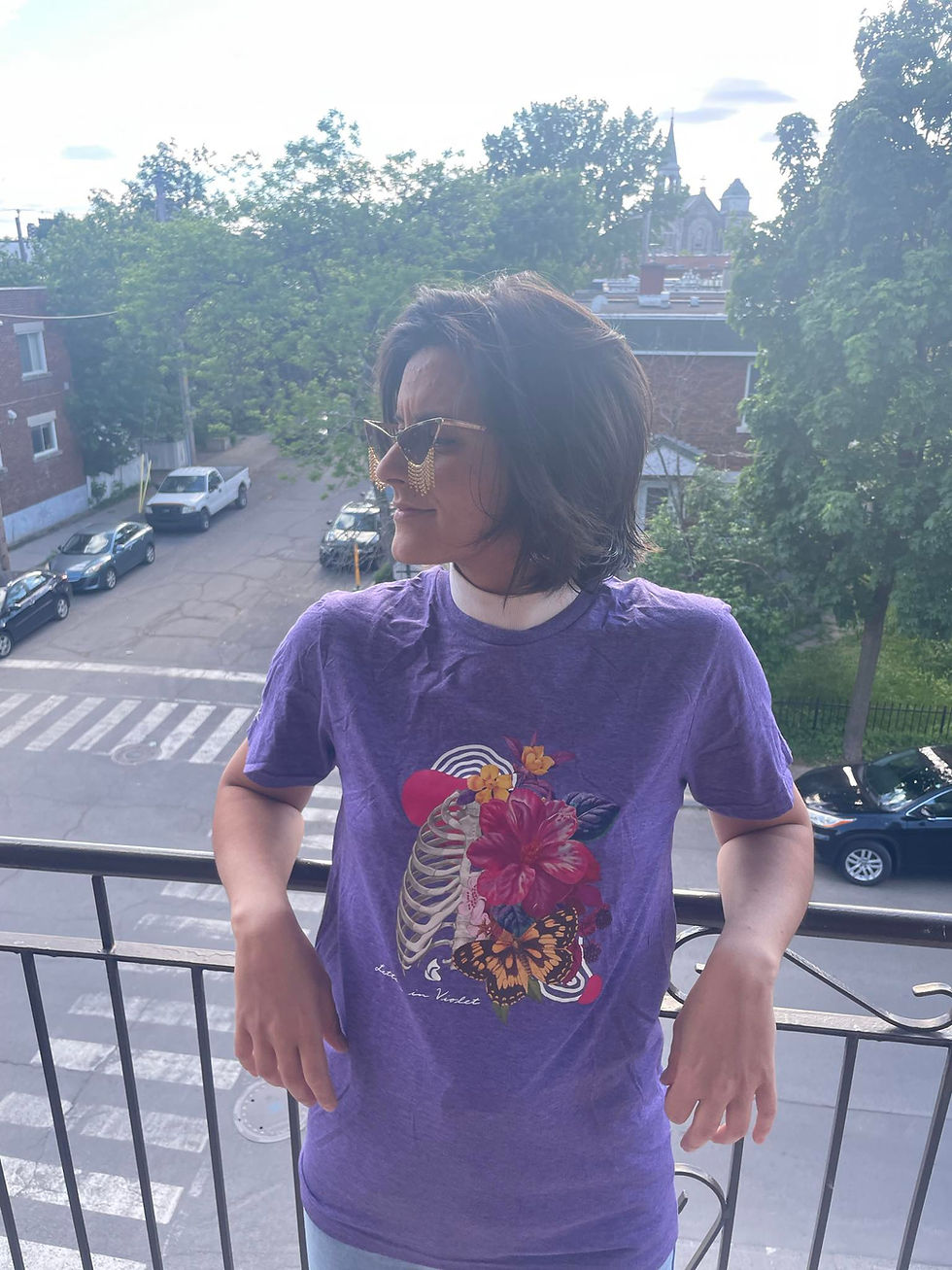 Letters in Violet T-Shirt