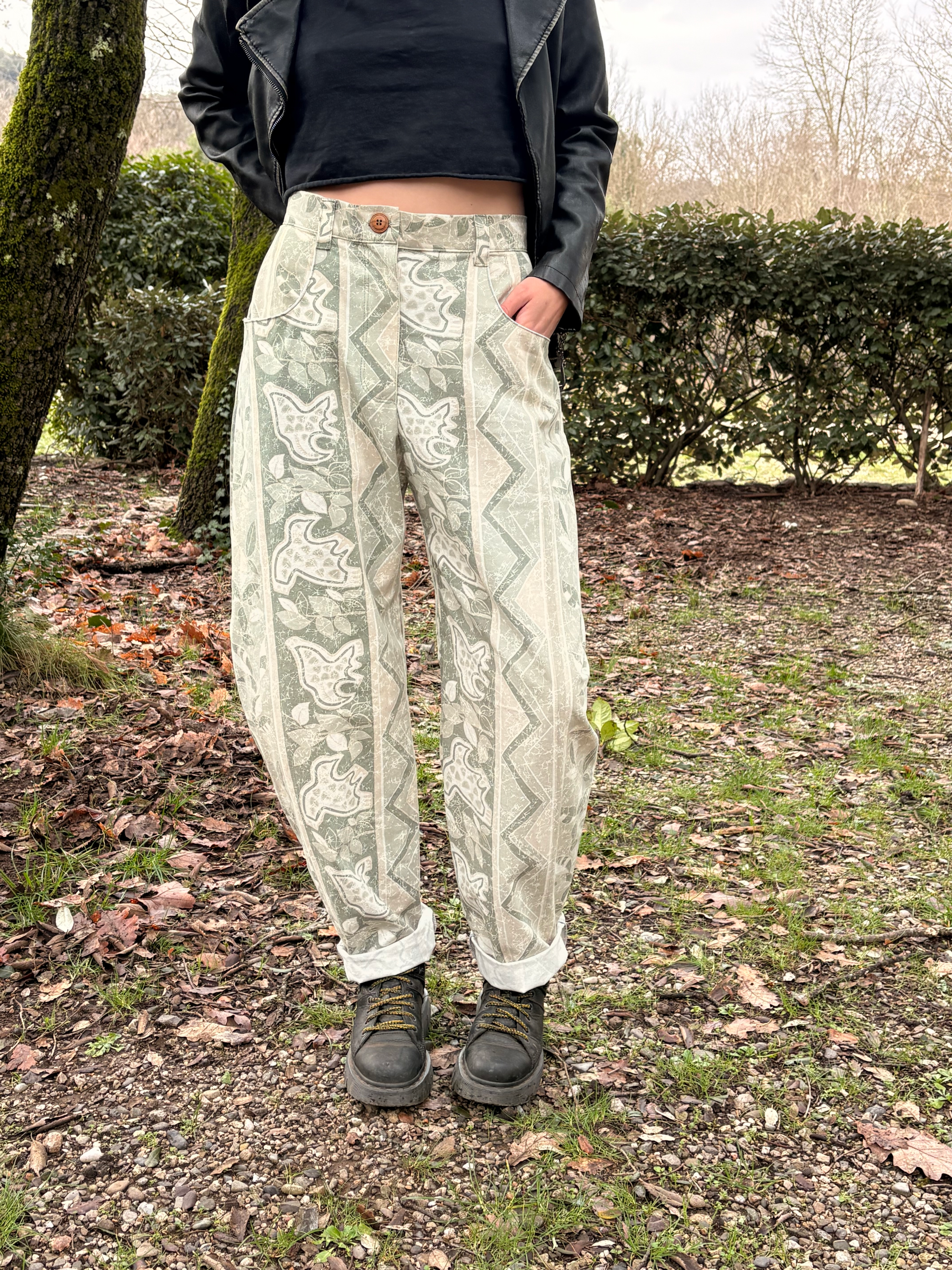 Pantalon Ballon Vert Oiseaux / 40