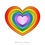 Thumbnail: Rainbow Heart Transparent Sticker