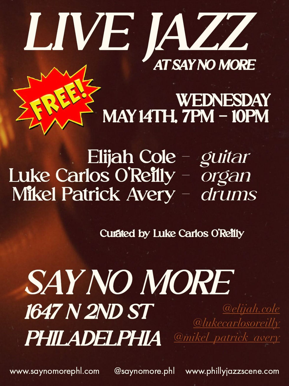 Wednesday Jazz Night at Say No More