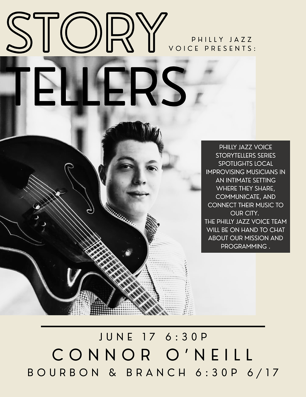 The Philly Jazz Voice Storytellers Series with Conner O'Neill (Bourbon & Branch)