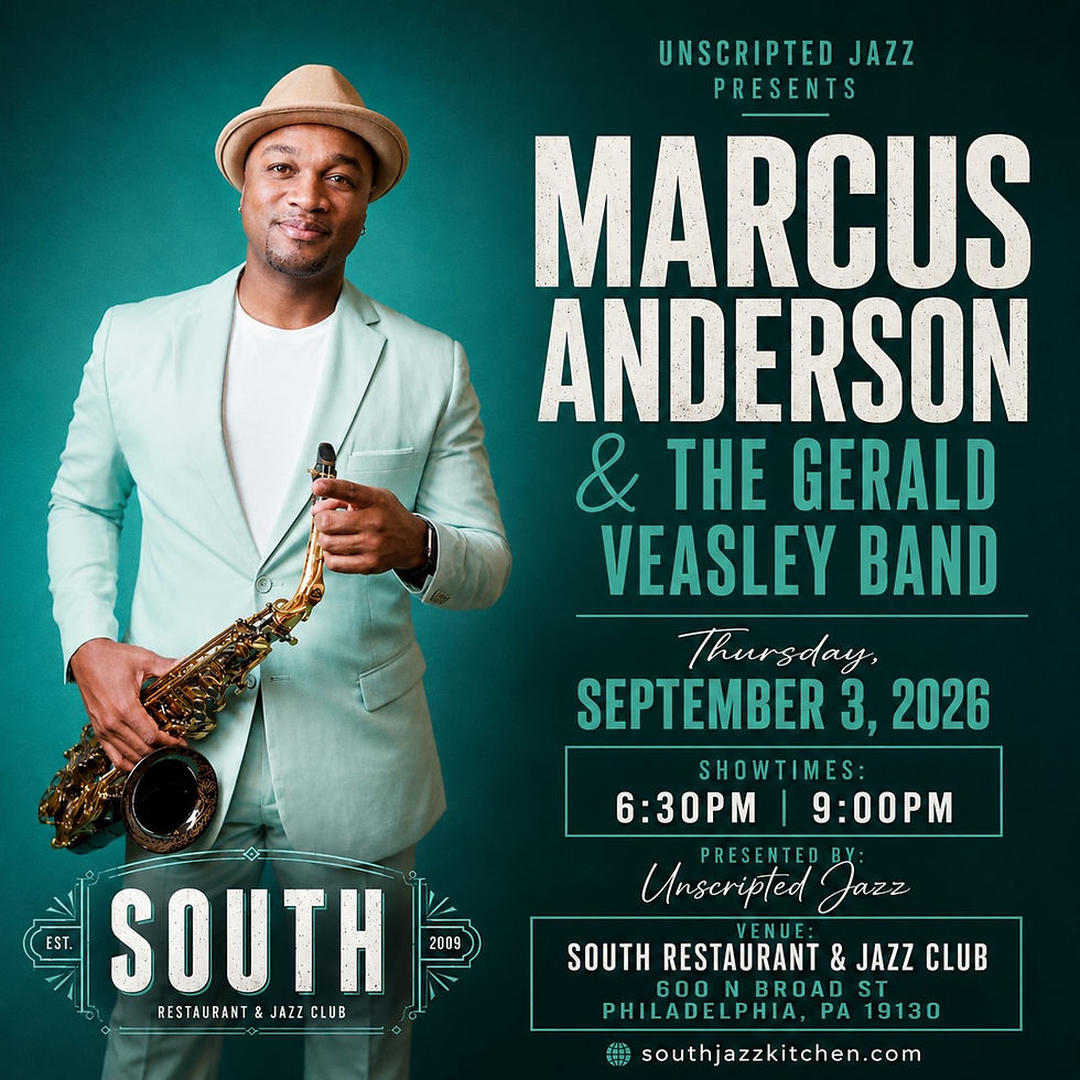 Marcus Anderson at SOUTH Restaurant & Jazz Club (Unscripted Jazz Series)