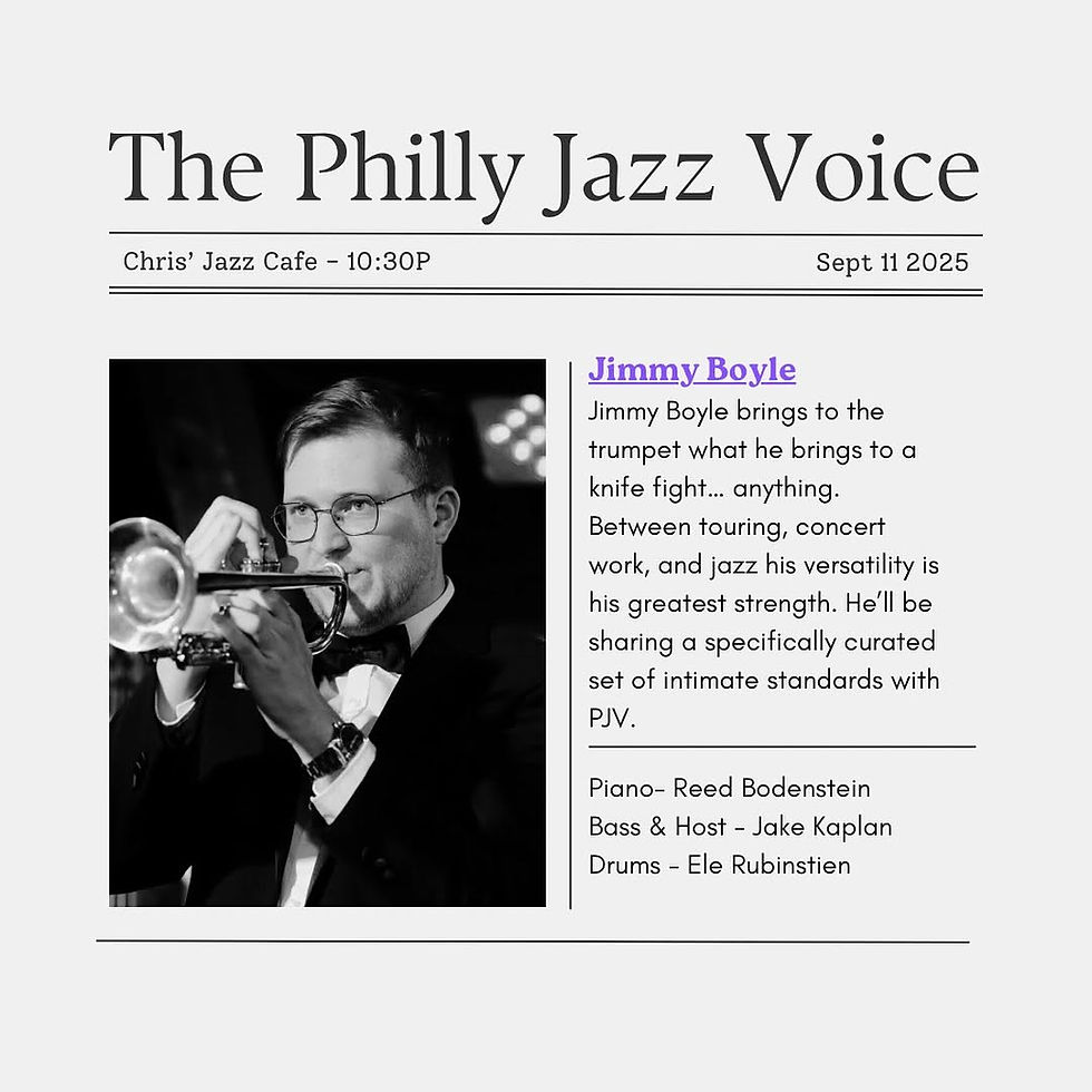 The Philly Jazz Voice: Featuring Jimmy Boyle