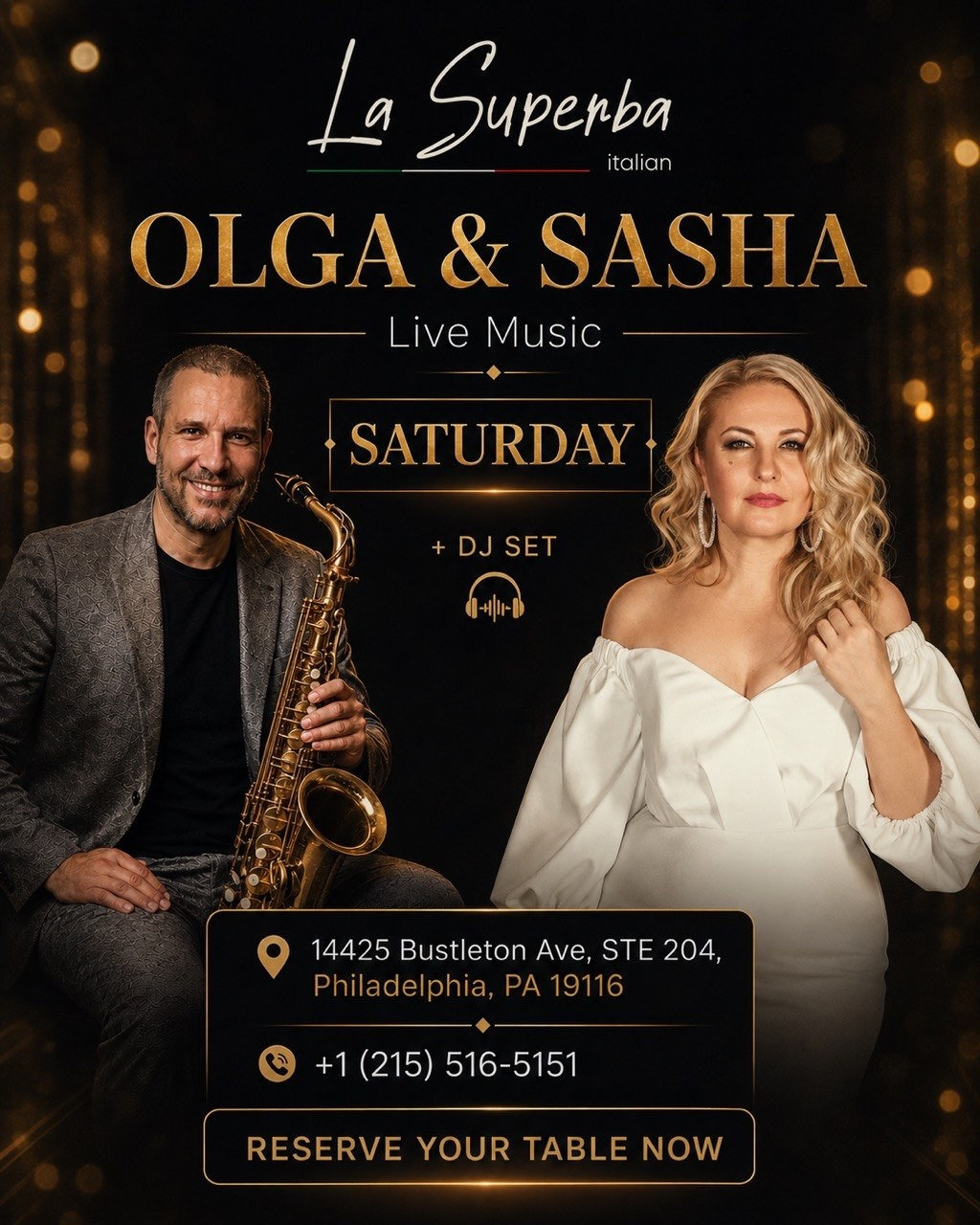 Jaleo.Olga Olga & Sahsa (La Superba Italian Restaurant) | Philly Jazz Scene