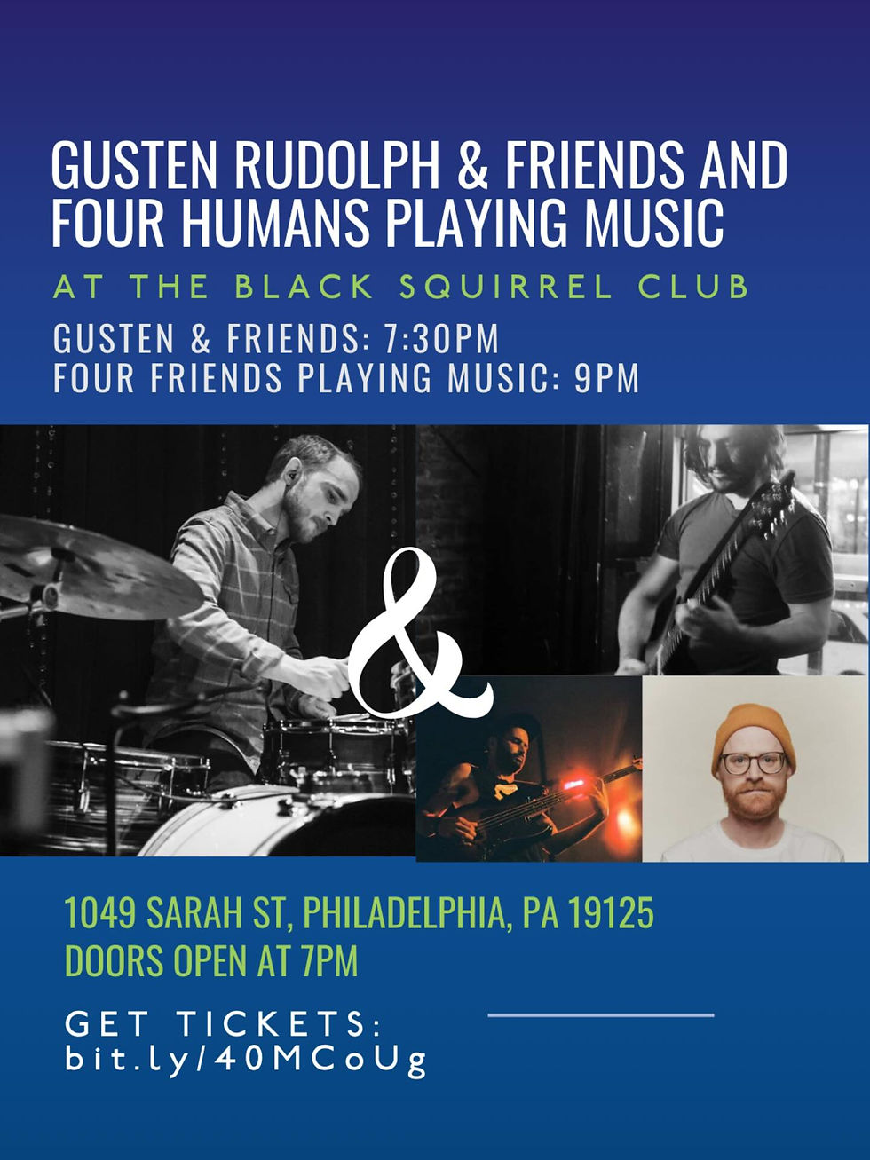 Gusten Rudolph & Friends + Four Humans Playing Music