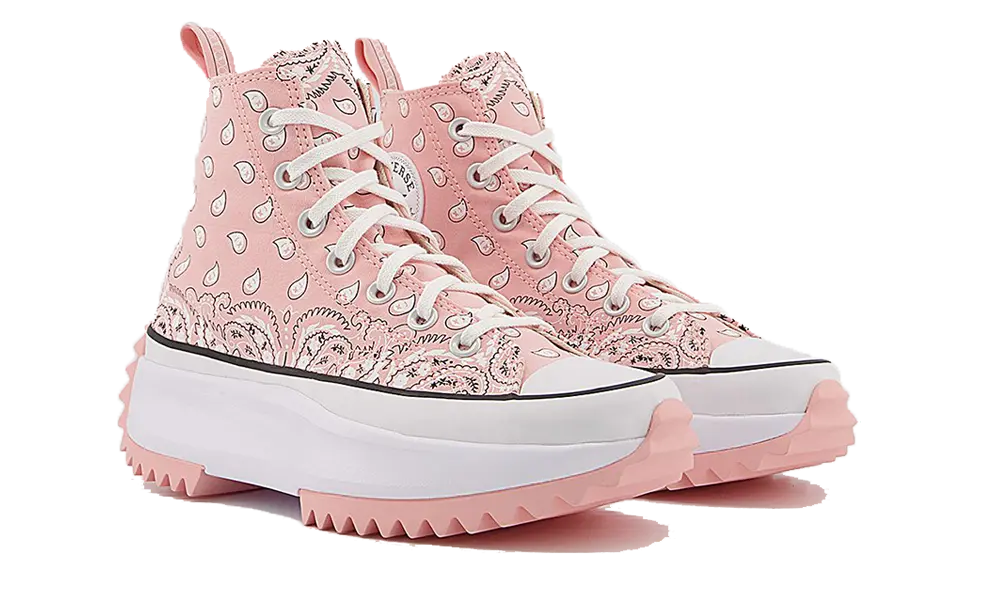 Run star Hike Trainers Storm Pink White Black Paisley