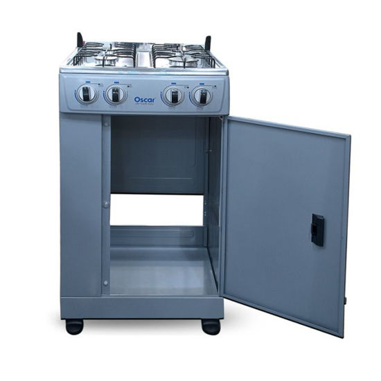 תמונה ממוזערת: Oscar 4-burner stove with gas bottle holder - 50x50 - Grey