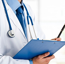Doctor with clipboard