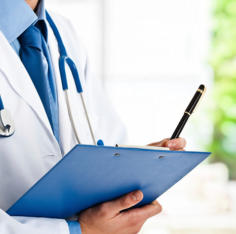 Doctor with clipboard