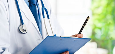 Doctor with clipboard