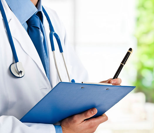 Doctor with clipboard