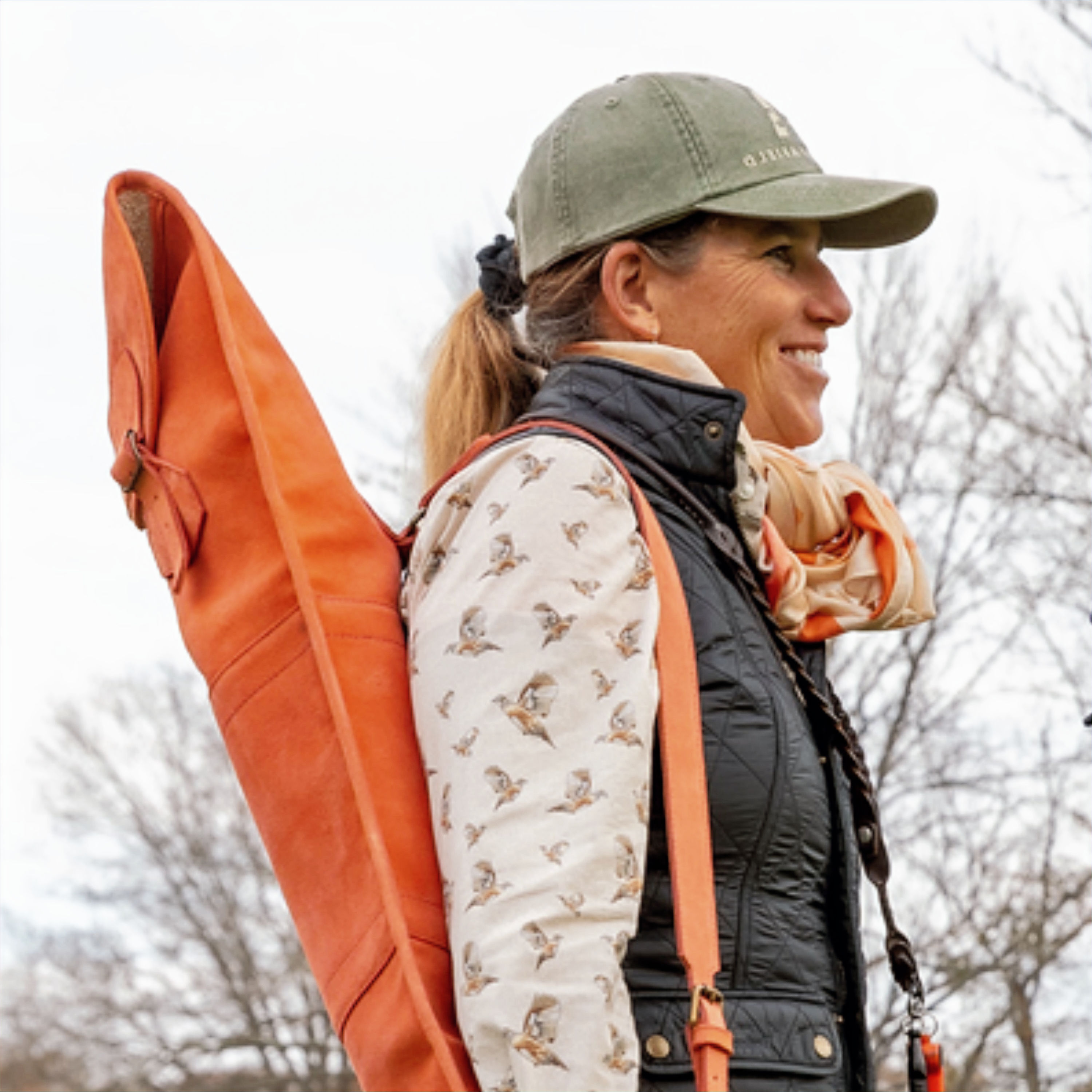 Suede Shotgun Slip - Salmon