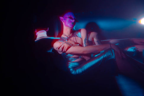 MOB Journal avant-garde fashion editorial "NEON NOCTURNE" and Interview by Tokyo-based visual artist Fran Baur
