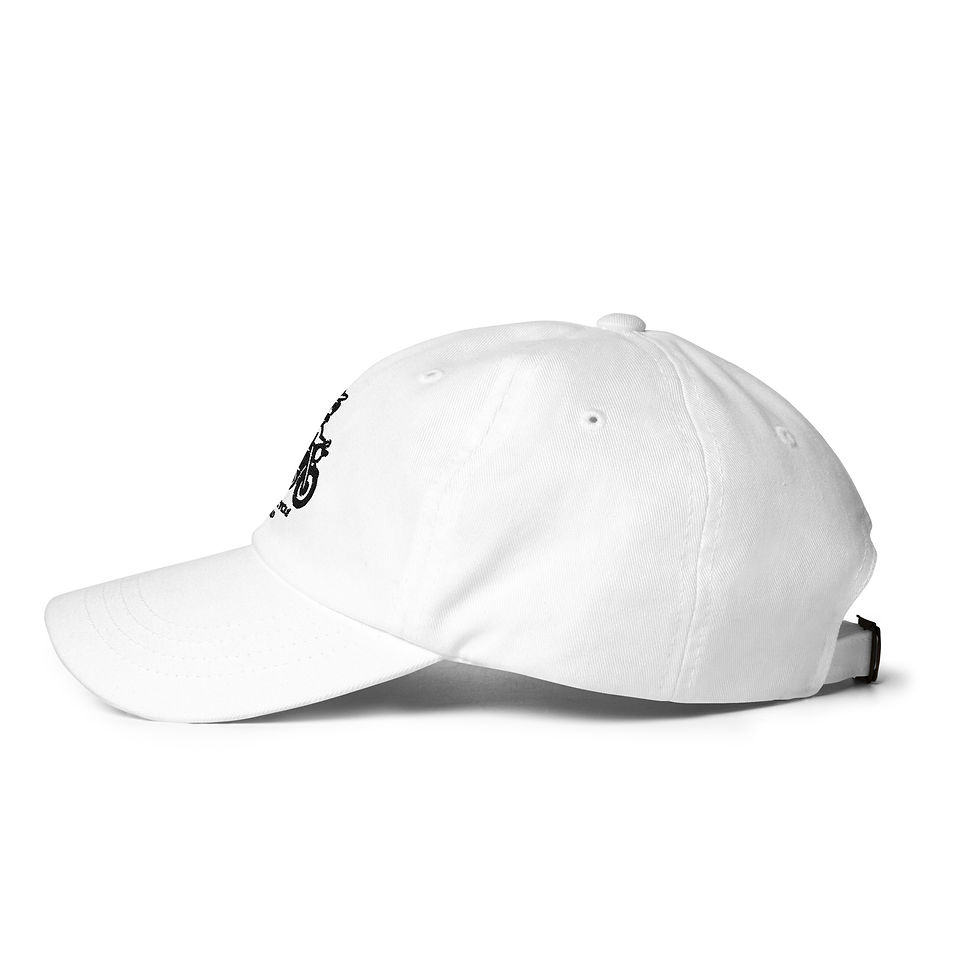 Thumbnail: biker dad style, motorcycle humor, weekend rebel hat, OG Dad Hat Co, dad lifestyle apparel, ride or die dad, leather jacket l