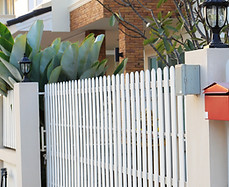 White residential electric gate