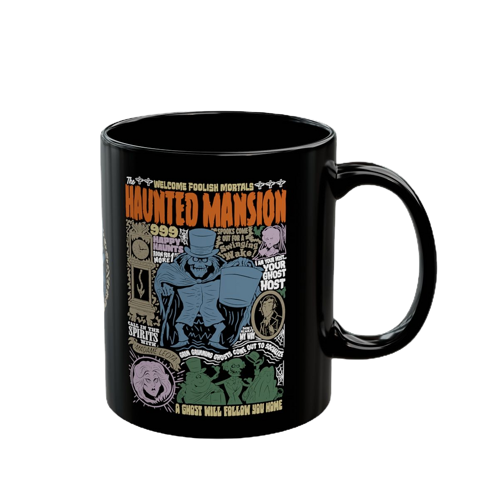 The vintage style Haunted Mansion Mug is the piece you need to feel all 999 happy haunts.