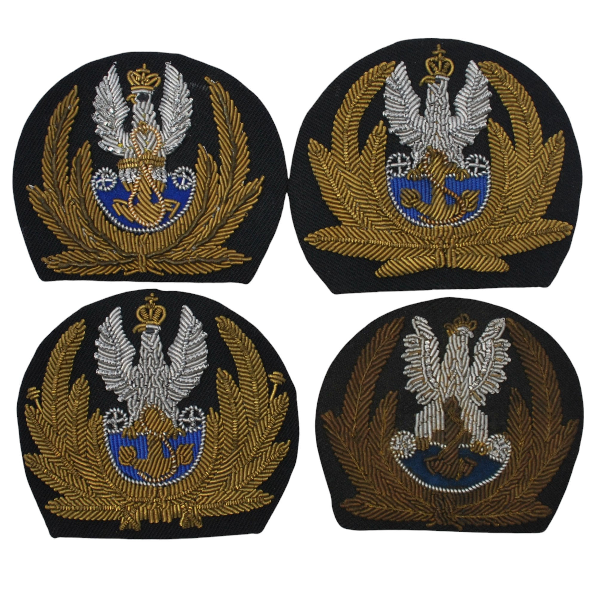 Poland – Lot of Four Post-War Polish Navy Cap Badges