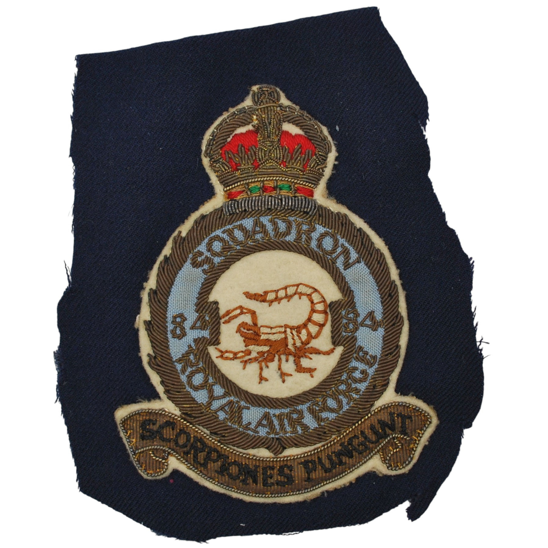 Great Britain - WWII RAF 84 Squadron Bullion Patch Badge – Scorpiones Pungunt