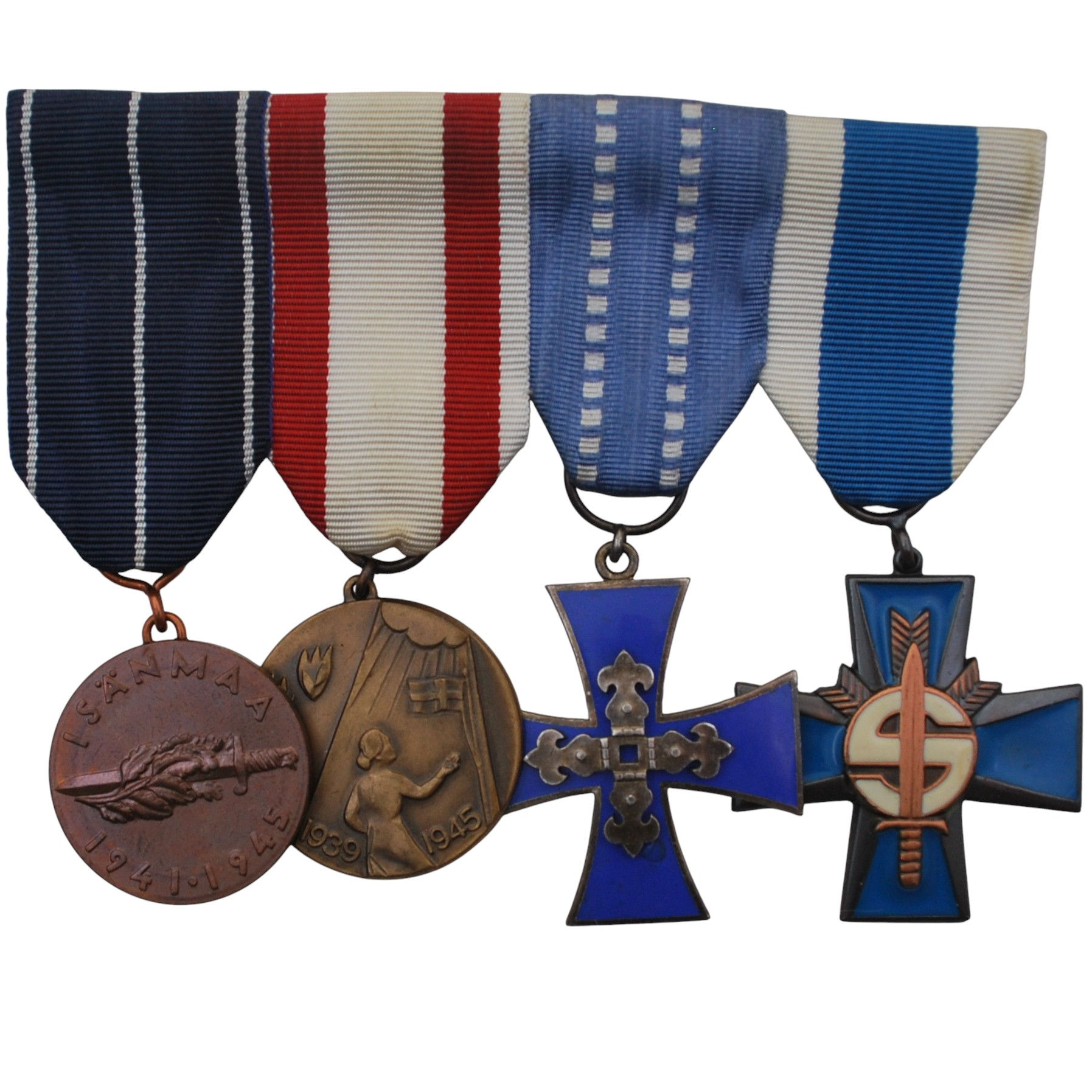 Finland - WWII Medal Bar – 4x Continuation War & Home Front Awards