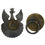 Thumbnail: Polish Cap Eagle Badge “3” + Prussian FR Button