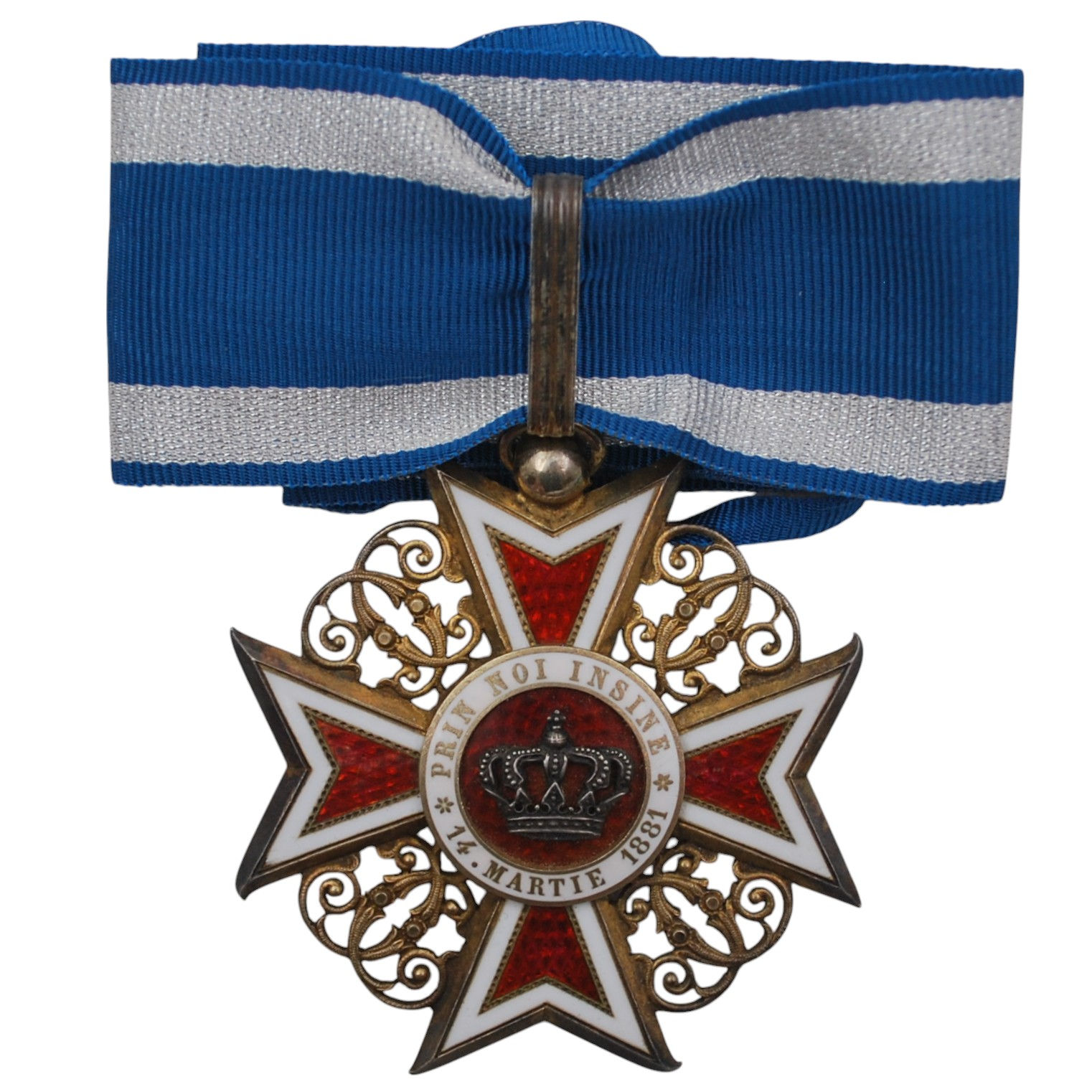 Romania – Order of the Crown of Romania, Commander Cross, Type I (1881–1941)
