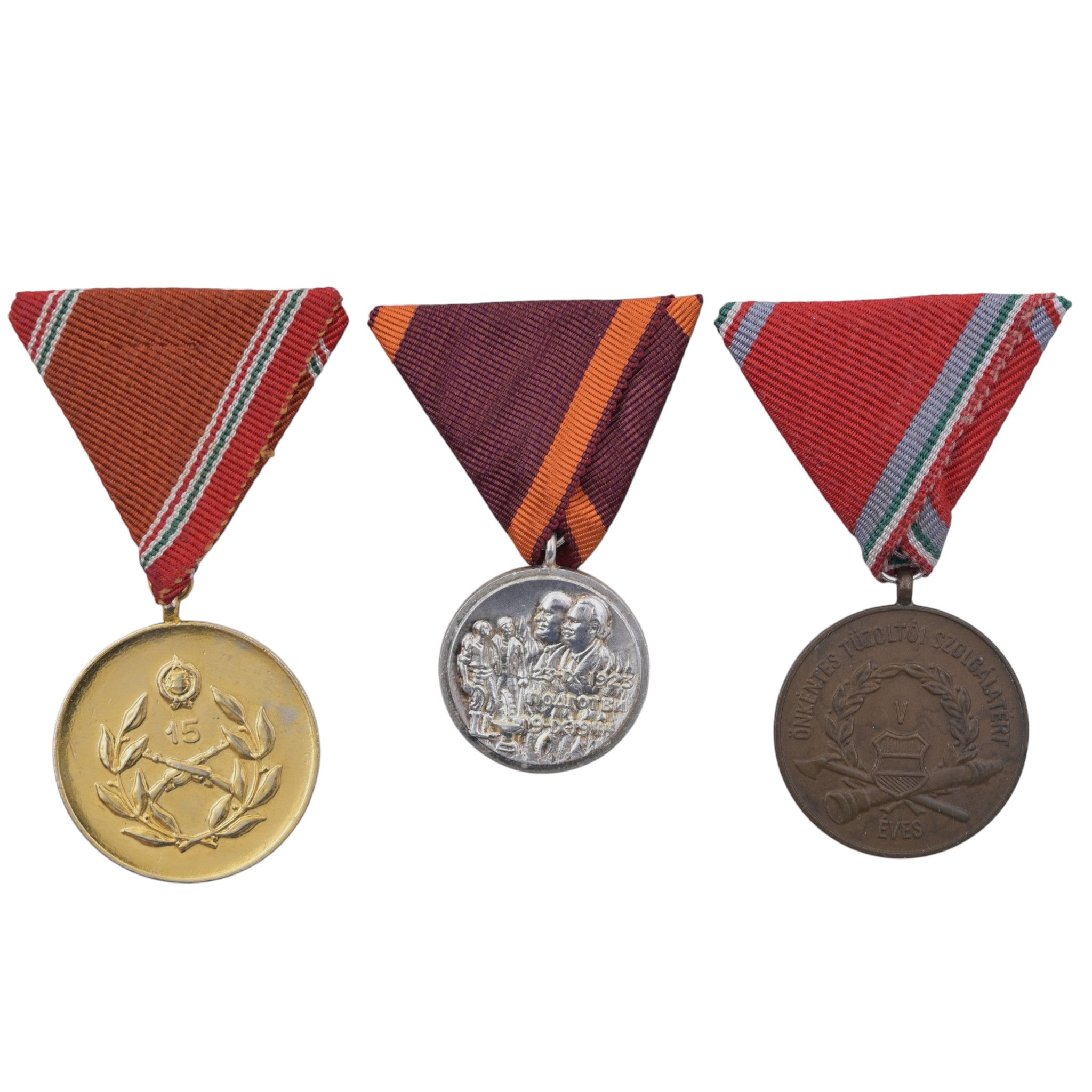 International - Hungary, Bulgaria, Hungary, Medal Set of 3