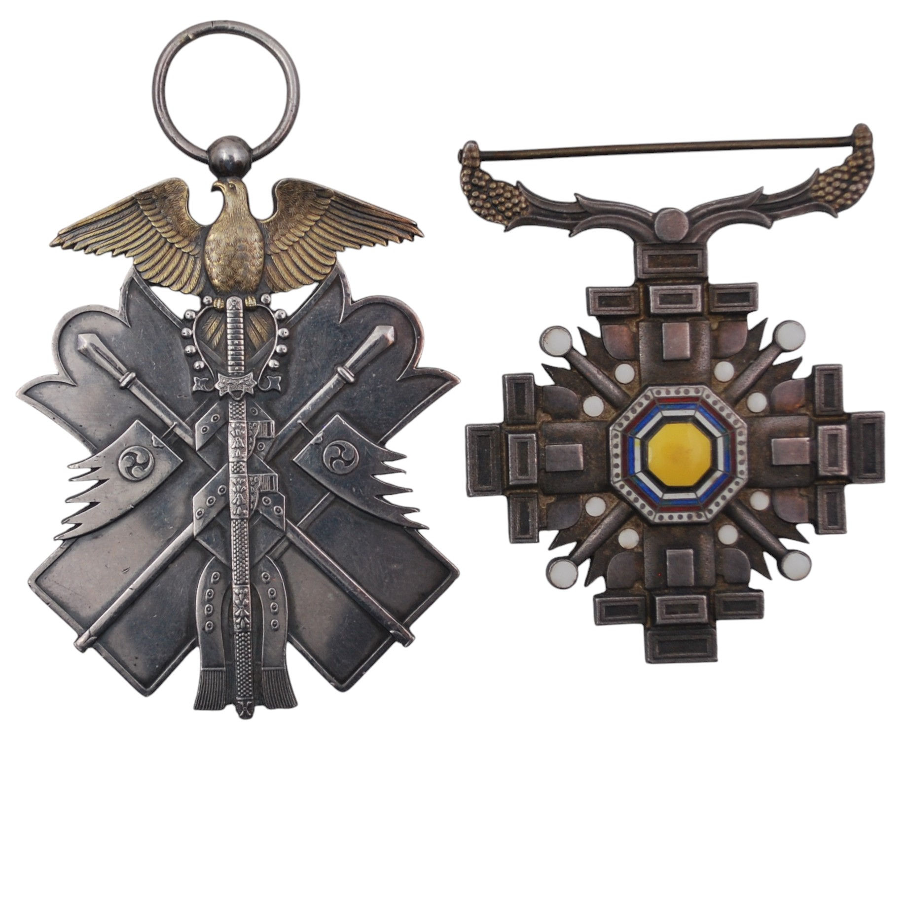 Japan - Empire: Lot of Two Medals Without Ribbons