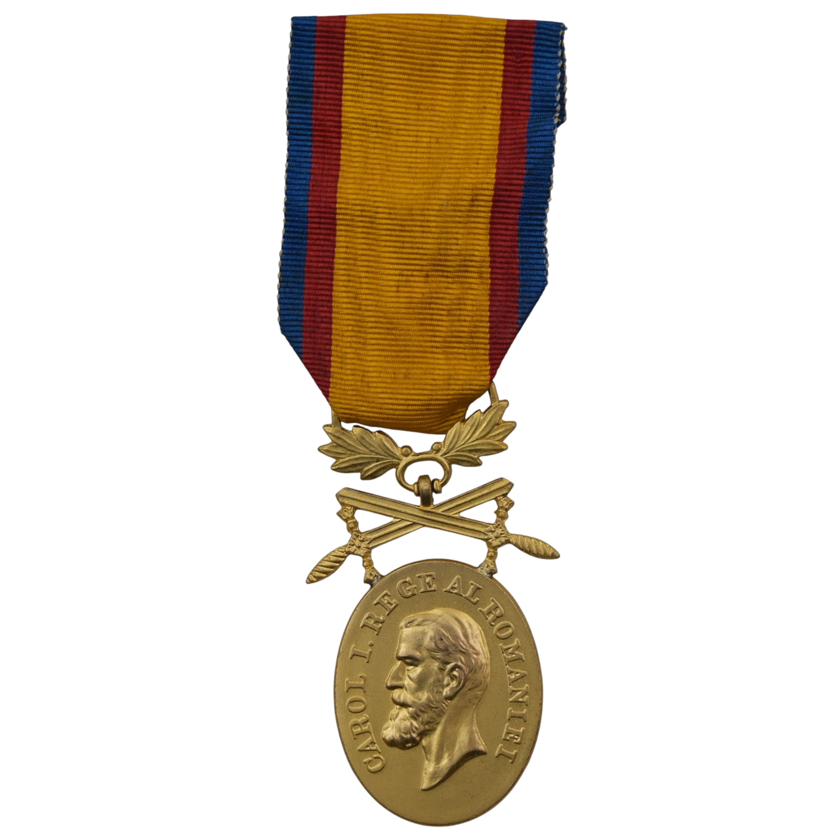 Romania - Manhood and Loyalty Medal 1st Class, WWI, With Swords
