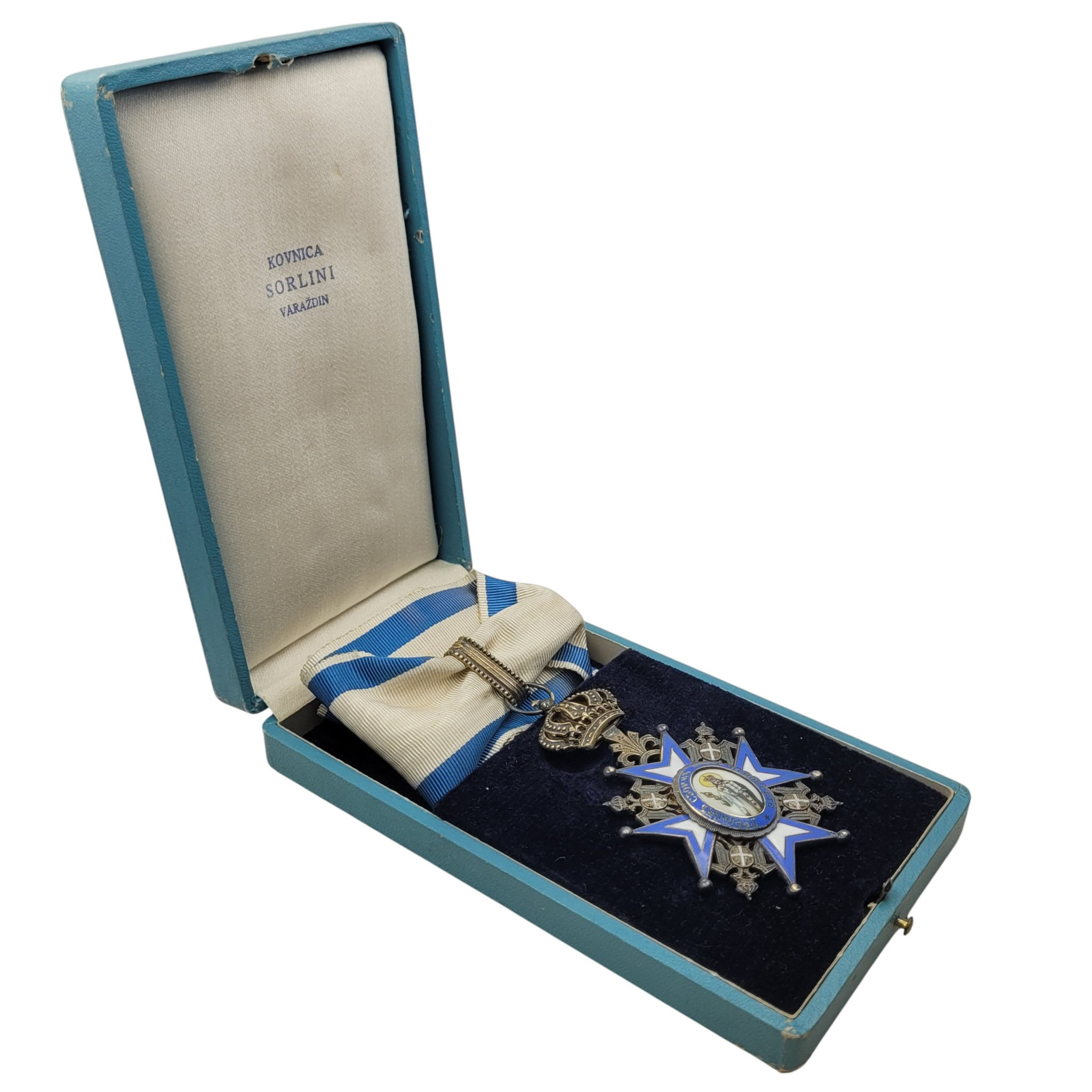 Serbia – Order of St. Sava, 3rd Class, with Case (Kovnica Sorlini, Varaždin)