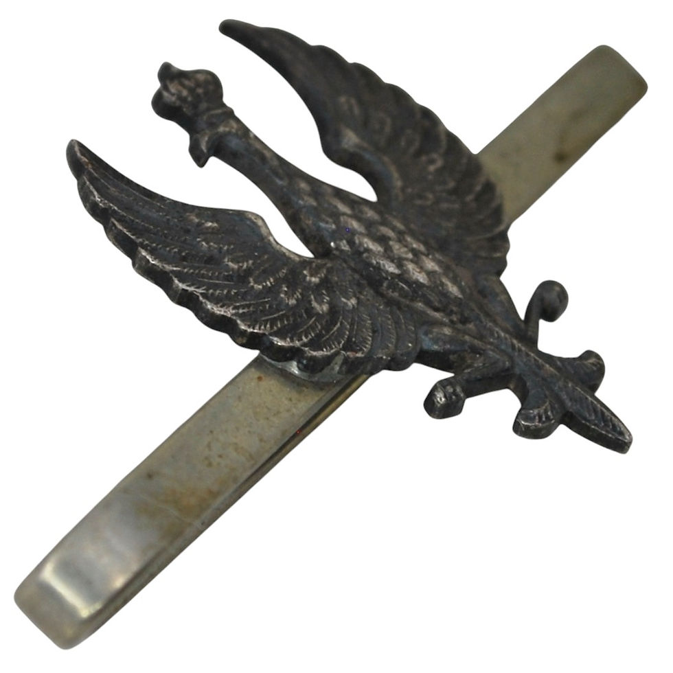 Miniatura: Poland - WWI–WWII Polish Eagles – Haller Army Badge & Veteran Tie Clip Set