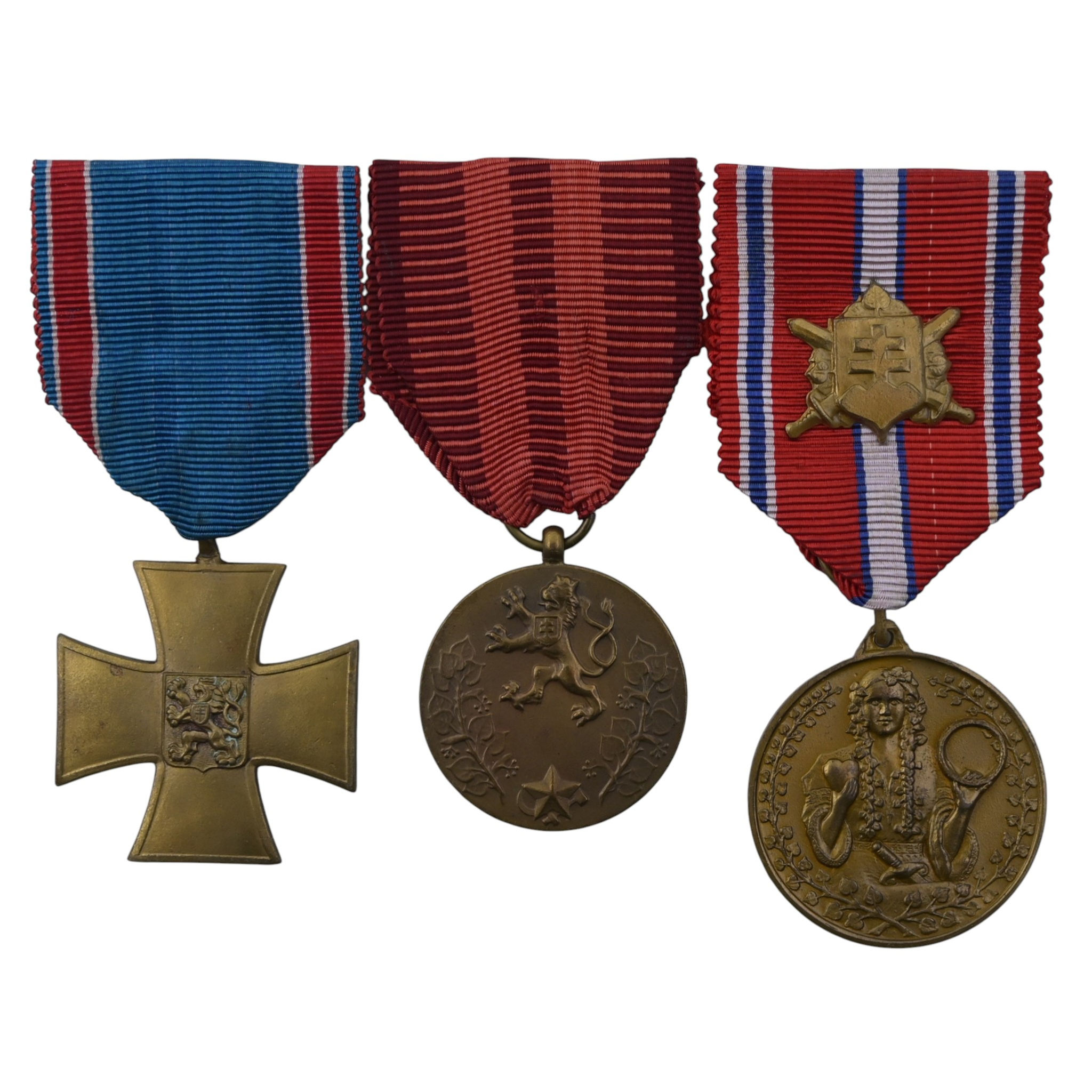 Czechoslovakia - Set of 3 Medals, Volunteer Cross 1918-1919, Legion Siberia