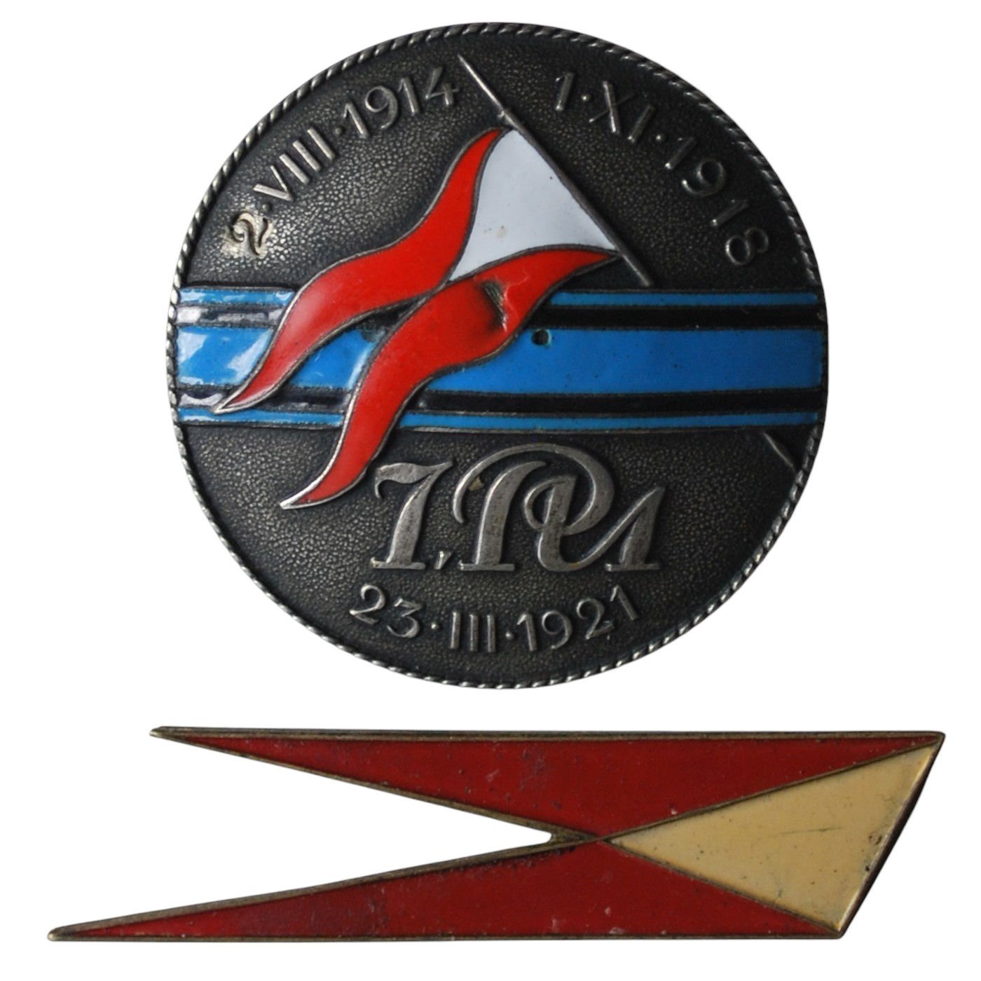 Poland - Scarce 7th Lublin Ulan Regiment Breast Badge & Beret/Collar Pennant