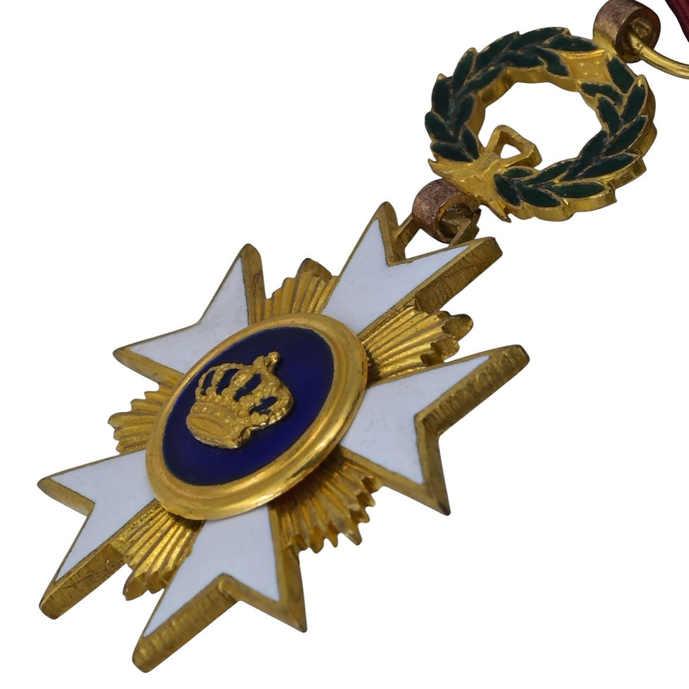 Miniatura: Belgium - Order of the Crown, Officer Class, WWII 1940-1945 Swords