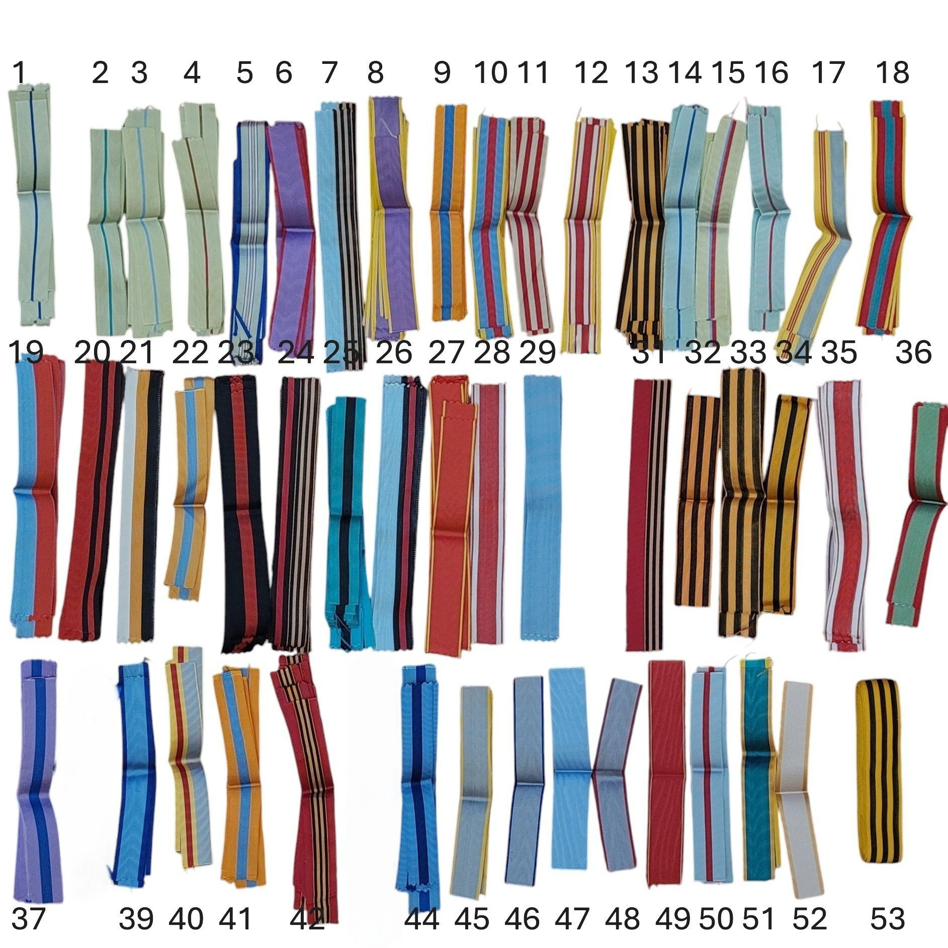 Russia - Soviet Union medal ribbons