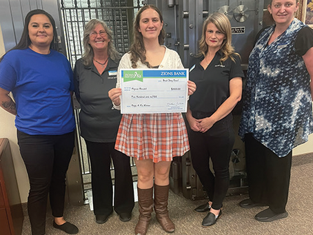 Kanab student earns $500 savings account