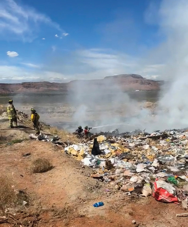 Fires ignite at the Kanab Landfill on Kaneplex Drive