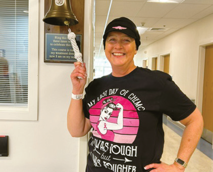 A rural community milestone: Taffy Loveless first to ring the Kane County Hospital bell