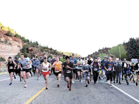 One hundred eighty runners cross the Kanab 10K finish line
