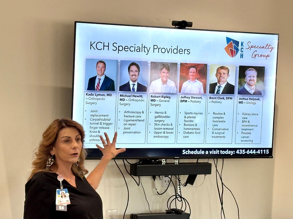 Kane County Hospital welcomes Kanab Area Chamber of Commerce for monthly luncheon