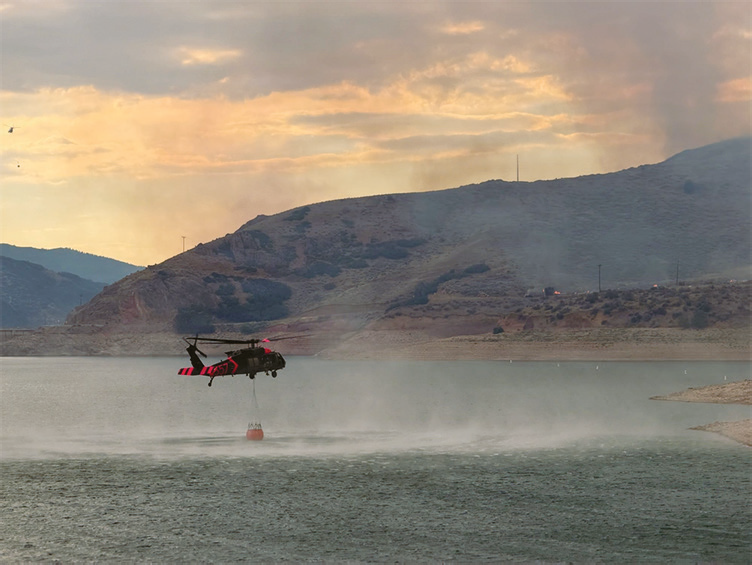 Utah National Guard takes to the air in wildfire fight