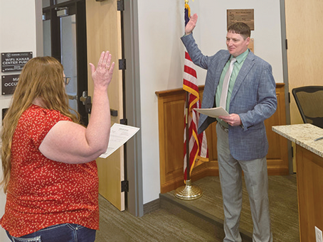 New Business Administrator presents at district meeting