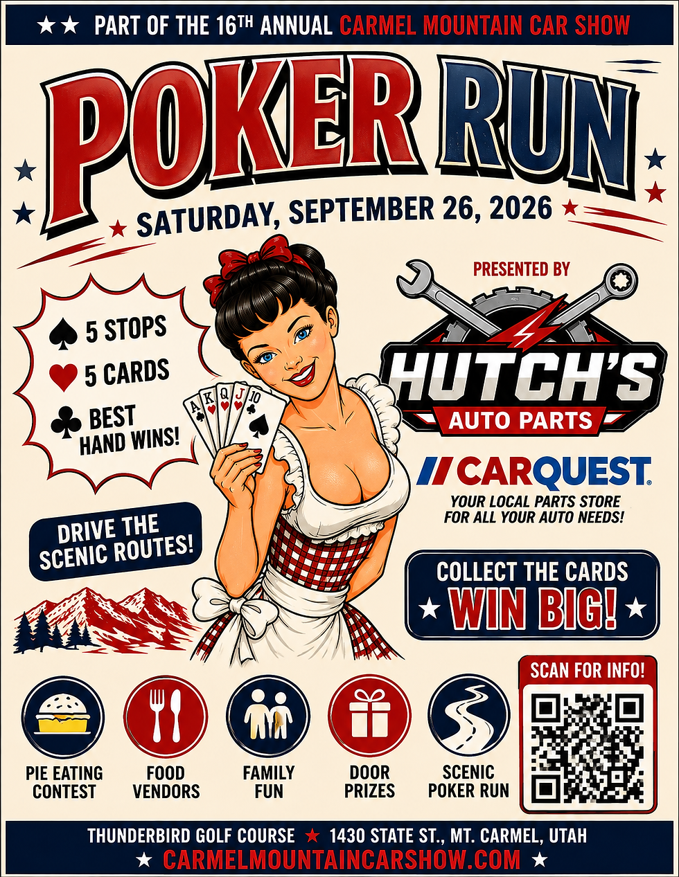 Announcing the Carmel Mountain Car Show Poker Run!