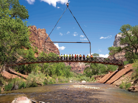 Zion National Park reopens Emerald Pools bridge after major reconstruction; bridge relocated 100 feet upstream after engineers detected shifting at its original foundation