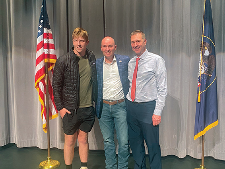 Governor Cox speaks to assembly at Kanab High School