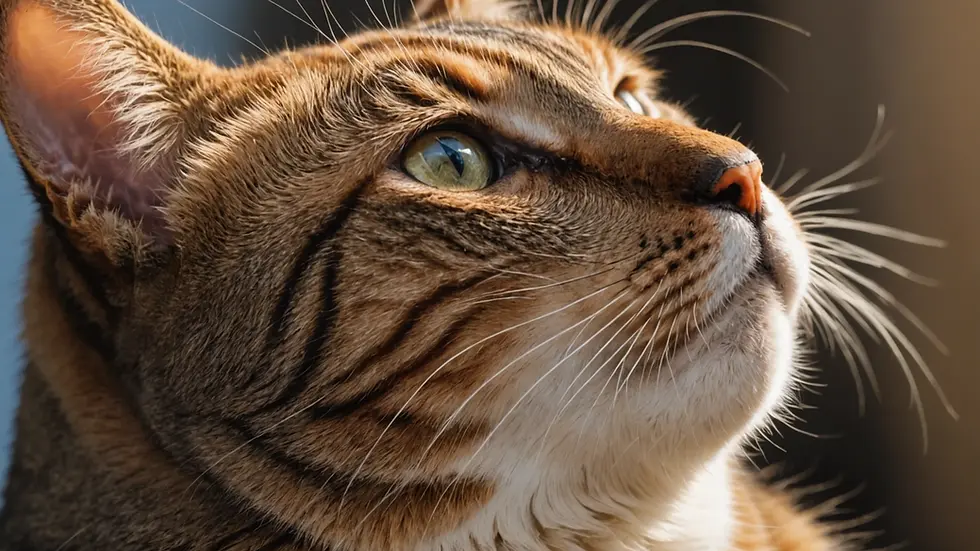 Close-up of a cat scratching its ear